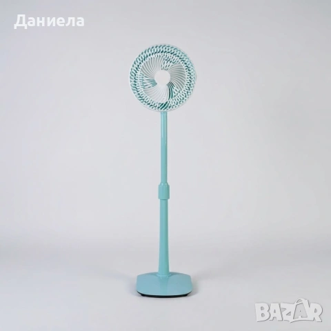 Стоящ вентилатор 35W с регулируема височина и двойно въртене – тих и мощен охлаждащ вентилатор 220V, снимка 2 - Вентилатори - 54695433