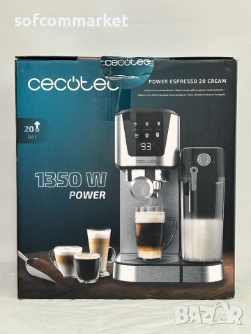 Кафемашина Cecotec Power Espresso 20 Cream – С Гаранция!, снимка 7 - Кафемашини - 55122189