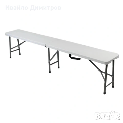 Сгъваема кетъринг пейка HDPE - бяла, снимка 4 - Столове - 54424818