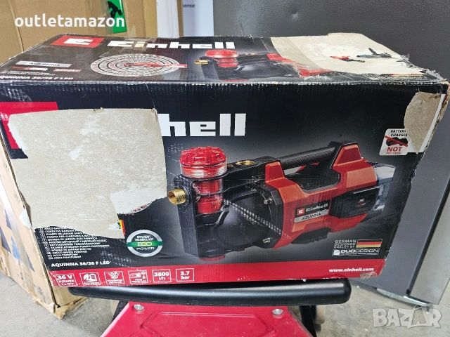 Акумулаторна градинска помпа за вода Einhell AQUINNA 36/38 F LED AUTOMATIC, снимка 7 - Градинска техника - 54899254