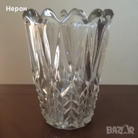Стъклена ваза цветна, снимка 7 - Вази - 55345812