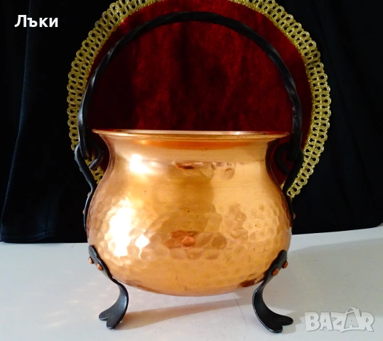 Медно менче Gekra 2л.,чиста червена мед,печат. , снимка 3 - Антикварни и старинни предмети - 55206672