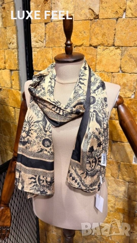 Dior ⚜️ Chanel ⚜️ Hermes ⚜️Дамски Шалове, снимка 3 - Шалове - 54780360