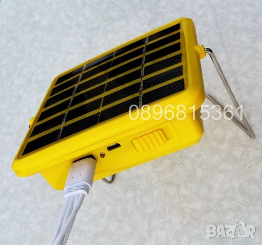 Соларно зарядно за телефон с акумулатор с USB изход( нова стока), снимка 5 - Безжични зарядни - 54777309