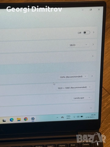 Dell XPS 9380 Intel I5-8365U/8RAM/256 SSD/Intel UHD Graphics/Full HD, снимка 7 - Лаптопи за работа - 54984221