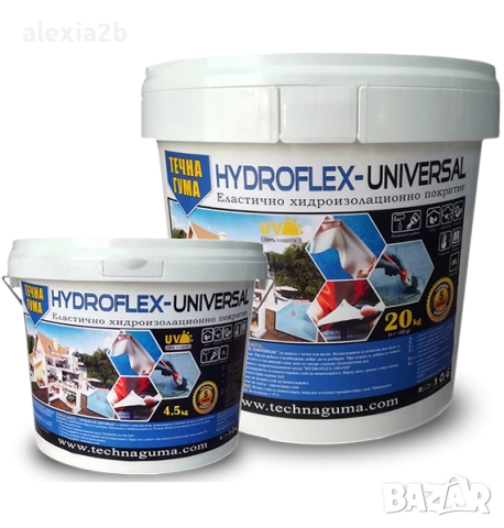 Течна гума Hydroflex Universal – Хидроизолация за покриви, тераси и против течове