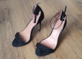 Невероятни черни сандали TOPSHOP, тънък ток, номер 39, перфектни, снимка 5