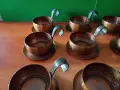 Медни (Бакърени) Чаши с Подложки Ръчна Изработка За Турско Кафе на Пясък 12 броя, снимка 4