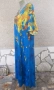 4XL/5XL Нова дълга рокля в синьо , снимка 5