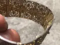 стара сребърна гривна - филигран с позлата, снимка 10