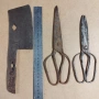 стар сатър и ковани ножици , снимка 2