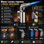 Мини газова горелка с пиезо запалване за запояване барбекю наргиле сладкарска въглени пури мощна, снимка 8