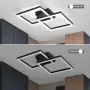LED лампа за таван 22 W 47 см 6500 K, черна геометрична визия, висок CRI (90+), снимка 5