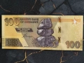 Банкнота - Зимбабве - 100 долара UNC | 2020г., снимка 1