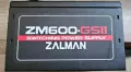 Компютърно захранване Zalman ZM600-GSII 600W, Active PFC, снимка 1