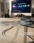 Нови Hi-Fi RCA аудио кабел 1.8 м 2 броя за усилвател саундбар субуфер сребърно ядро 24K позлата, снимка 8