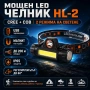 Акумулаторен LED челник фенер глава бягане планина лов риболов каска, снимка 1