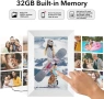Frameo Бяла 10,1-инчова смарт WiFi цифрова фоторамка, цифрова фоторамка Wi-Fi с 32GB памет и SD слот, снимка 3