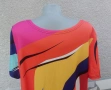 4XL Нова рокля с абстрактен принт (лице), снимка 8
