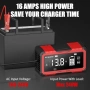 Ново 16A смарт зарядно за акумулатор 12V 24V LiFePO4 AGM GEL кола автомобил, снимка 8