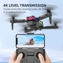 Дрон F190 с 4K камера, LED светлини и WiFi – Черен модел с висока маневреност и интелигентни функции, снимка 10