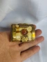 Малка кутия камилска кост месингови орнаменти и камък , снимка 4