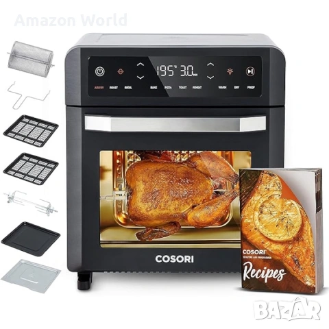 Уред за готвене с горещ въздух и фурна Cosori XXL 12L (CAF-R121), снимка 11 - Печки, фурни - 55119628