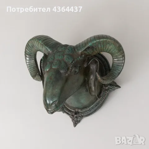 Голяма бронзова глава на елен, фонтан-чешма  от „Арт Галерия“