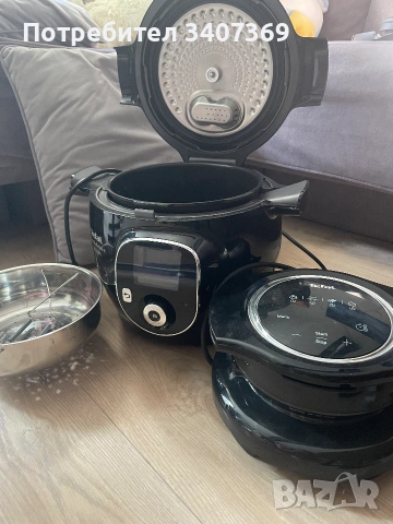 Tefal Cook4Me - Мултикукър с Еърфрайър капак, готвене под налягане, WiFi