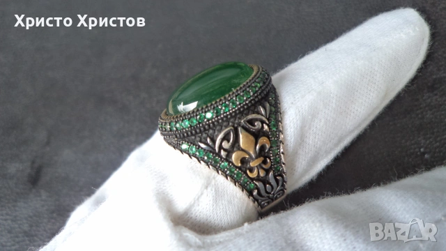 Сребърен масивен аристократичен пръстен, снимка 3 - Пръстени - 55132334
