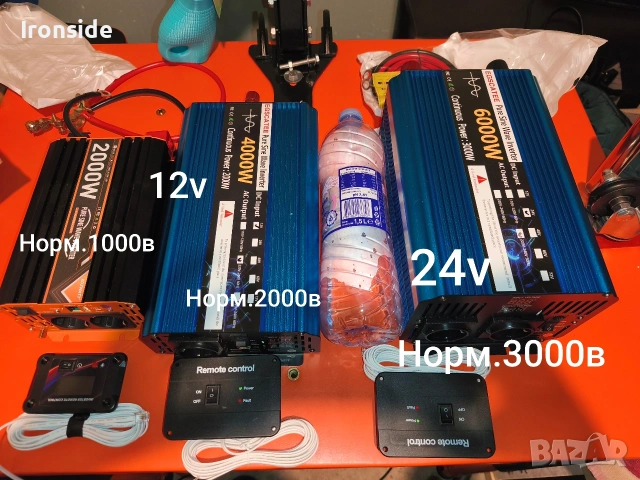 Инвертори 12v-220v чиста синусоида , снимка 6 - Друга електроника - 54889793