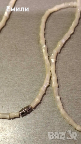 Седефено колие Mother of pearl, снимка 4 - Колиета, медальони, синджири - 54397801