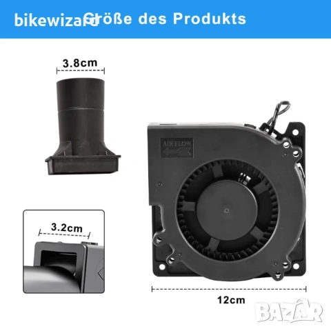 230V вентилатор с регулатор на скоростта 120 x 32 мм НОВО, снимка 3 - Друга електроника - 54152679