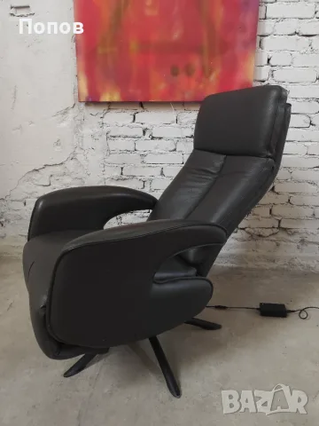 Кожен електрически recliner, снимка 3 - Дивани и мека мебел - 55426047