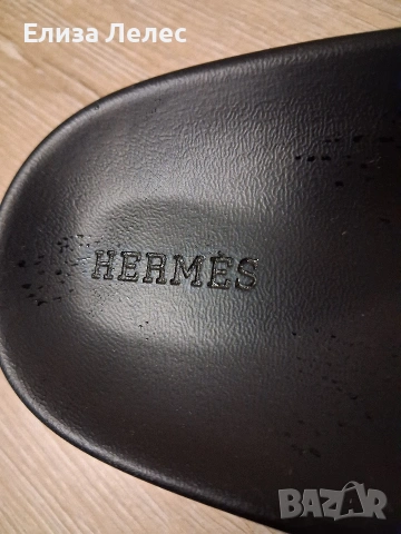 Hermes чехли от естествена кожа 41 номер , снимка 9 - Чехли - 51080610