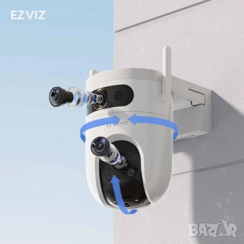 EZVIZ 5.0 + 5.0 Мегапиксела управляема камера с два обектива 2,8 и 6.0мм и цветно нощно виждане, снимка 2 - HD камери - 55026602