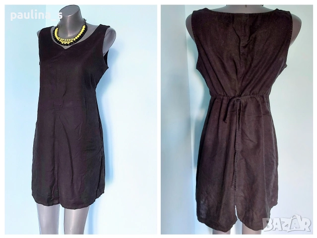 Три различни броя / Маркова рокля "Yessica" Ленена черна рокля тип туника / сукман , снимка 2 - Сукмани - 33344482