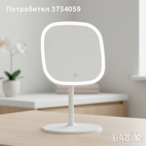 LED козметично огледало за грим Luigi Ferrero FR- 805M 20x20 cm, снимка 3 - Други - 55182526