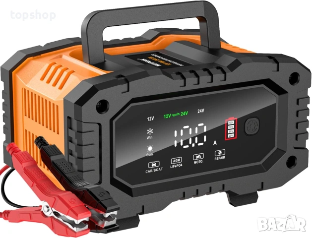 Интелигентно зарядно за акумулатори NEXPEAK NC202 (10A, 12V/24V) с импулсна десулфатизация  