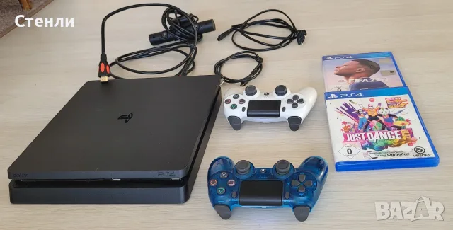PlayStation 4 Slim 1TB + 2 Контролера + PlayStation Camera + 2 Игри