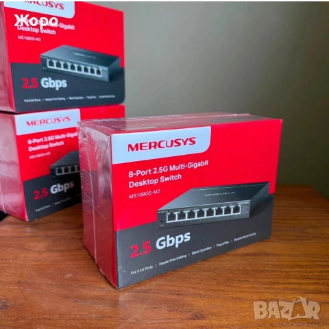 MERCUSYS MS108GS-M2 2.5GB, снимка 2 - Суичове - 55095613