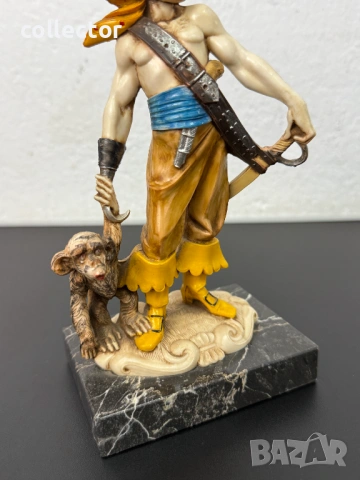 Италианска фигура на пират с маймуна. №8050, снимка 3 - Колекции - 54029491