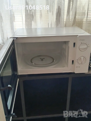  Нова микровълнова печка в гаранция - използвана точно 2 пъти, снимка 3 - Микровълнови - 54145291