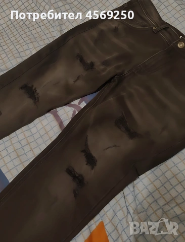 Чисто нови модерни черни дънки с накъсан ефект (Ripped Jeans) – Стилни и ефектни, р-р размер М
