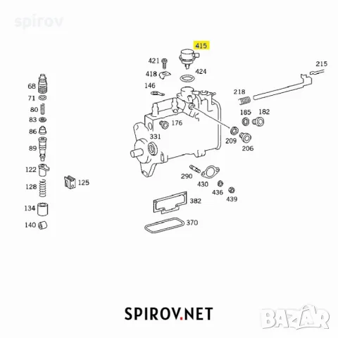 Вакуум клапан за гасене ГНП Mercedes A0000703353, снимка 2 - Части - 55701014