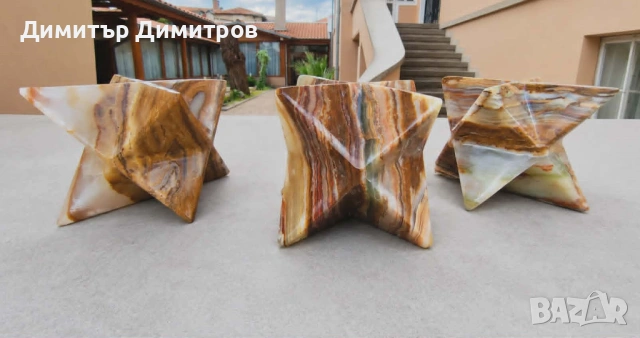Промоция на 3 броя Меркаба от мраморен оникс. Бижута Луди гъби. Идея за подарък.