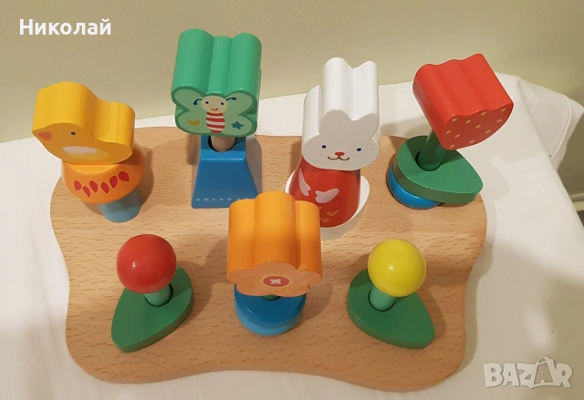 2 дървени детски играчки, снимка 15 - Игри и пъзели - 53145712