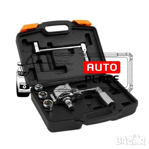 Механичен редукторен гайковерт 1/2″ с 3 вложки (камъни) StahlMayer, снимка 2 - Други инструменти - 54048214