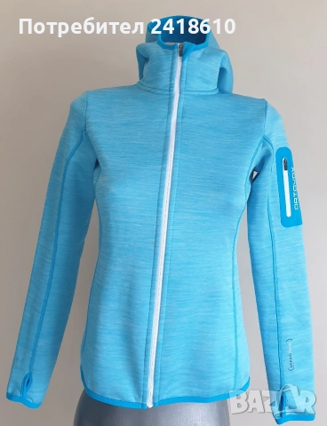 ORTOVOX Merino Inside Stretch Full Zip Hoodie  Womens Size S / XS ОРИГИНАЛ! Дамско горнище с цял цип, снимка 12 - Спортни екипи - 54645485