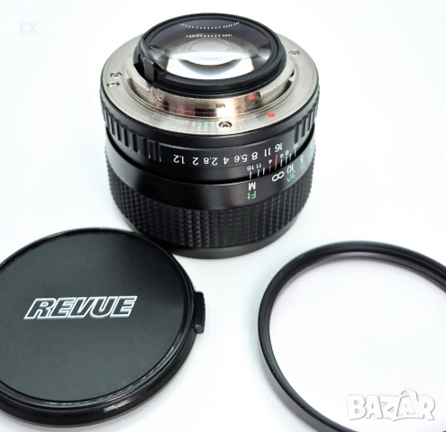 Светлосилен Обектив REVUENON 55mm f1.2 MC (Pentax K байонет), снимка 3 - Обективи и филтри - 54404374